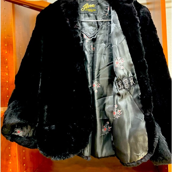 Flora Vintage Black Mink 1940 63rd St Chicago Convert Rare Genuine - Picture 2 of 6